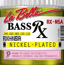 La Bella RX-N5A RX – Nickel Комплект струн для 5-струнной бас-гитары, никелированные, 40-118